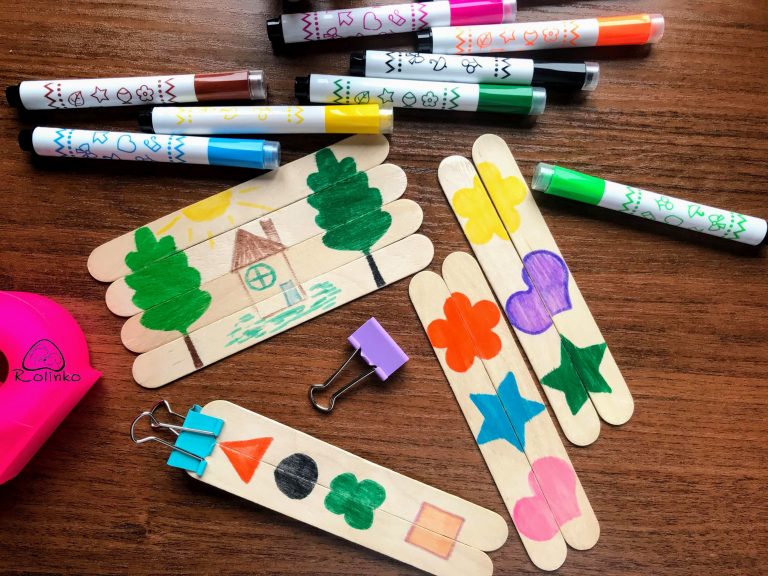 DIY drewniana ukladanka