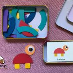 puzzle geometryczne drewniane