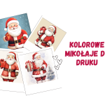 kolorowy Mikołaj do druku