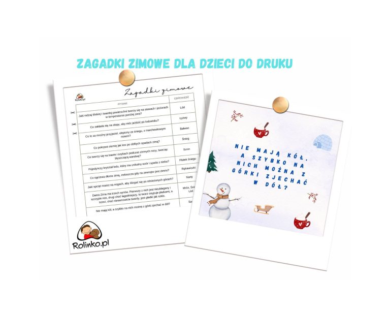 zagadki zimowe do druku dla dzieci pdf