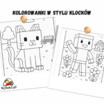 kolorowanka w stylu minecraft